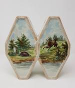 Emile GALLÉ (1846-1904) - Vase double en céramique formé de...