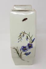 Emile GALLÉ (1846-1904) - Vase double en céramique formé de...