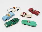 DINKY TOYS, 6 modèles sport : Sunbeam Alpine B.o, Connaught...