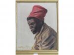 **L. AROEL PLATER (1885-1967) - "Portrait de jeune africain" ...
