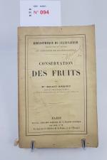 MILLET-ROBINET : Conservation des Fruits.Paris, Dusacq, s.d. (vers 1860), petit...