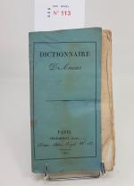 ANONYME – AMOUR COURTOIS : Dictionnaire de l’Amour.Paris, Chauverot, vers...