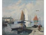 Henry BARNOIN (1882-1940) - "Le port" - H/T - SBD...