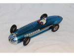 JOUEF (v. 1950) voiture de course en tôle vernie bleu...