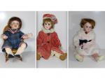 Lot de 3 poupées avec fèles : 1) SFBJ -...