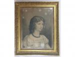 Ecole française XIXème - "Portrait de jeune fille au ...