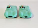 DINKY G.B., 2 modèles Jaguar « type D » turquoise,...