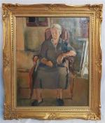 Jean CARTON (1912-1988) - "Vieille dame assise" - H/T SBD...