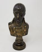 "Napoléon" - buste en bronze à patine foncée - Epoque...