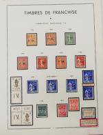 * FRANCE FRANCHISE MILITAIRE collection sur feuilles MOC de 1901...