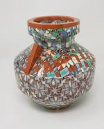 GERBINO (père) - Un vase en poterie vernissée à décor...