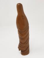 "Femme au panier" - statuette en bois sculptée - Extrême...