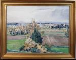Jeanne COUSSENS (XIX-XX) - "Paysage champêtre" - aquarelle SBD -...