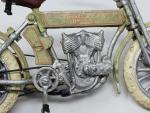 2 motos Harley Davidson en fonte - L : 25cm...