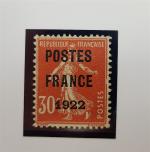 * FRANCE Préo N°38 FRANCE 1922, neuf, signé Brun, charnière...