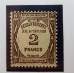 * FRANCE Taxe N°62, 2 francs sépia, neuf TB