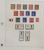 1 collection FRANCE FRANCHISE MILITAIRE de 1901 à 1947, neufs,...