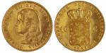 Pays Bas , Wilhelmine , 10 Gulden or 1897, 6.74...