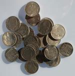 Ensemble de 25 pièces de 10 Francs Turin argent, 10...