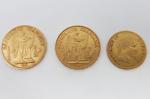 2 pièces de 20F - or - République Française -...
