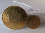 Pièce de 100 francs Napoléon III année 1856A et 1...