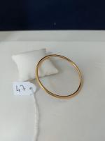 Bracelet jonc Or 18 carats diamètre 5cm env Poids 12,2g