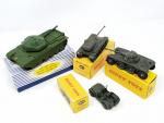 DINKY TOYS, 4 modèles militaires : réf 80c char AMX...