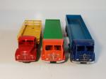 DINKY G.B., 3 camions : Foden plateau (repeint), Foden tombereau...