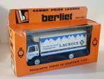 5 jouets publicitaires : LBS Berliet LACROIX A.c+, fourgon CARGASS...