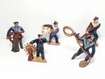 45 figurines plomb de marins en bleu, H : de...