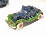 AC WILLIAMS (USA, v.1932, cast-iron)Packard 1930 cabriolet bleu/vert, L :...