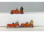 3 Penny toys (Allemagne, années 20) véhicules de pompiers ...