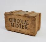 CHOCOLAT MEUNIER - une petite caisse en bois publicitaire -...