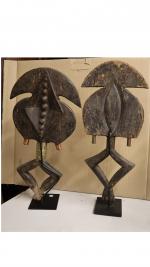 Deux figures reliquaires Kota Obamba - Gabon - bois et...