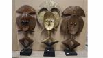 Trois figures reliquaires Kota Obamba - Gabon - bois et...