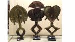 Trois figures reliquaires Kota Obamba - Gabon - bois, cuivre...