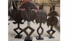 Quatre figures reliquaires Kota Obamba - Gabon - bois, cuivre,...