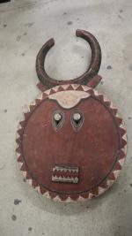 Un masque Goli Baoulé en bois sculpté polychrome - Côte...