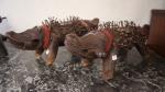 Deux fétiches canins bicéphales Nkisi Nkonde Bakongo avec reliquaire dorsal...