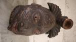 Un masque heaume en bois sculpté polychrome - Mozambique ?...