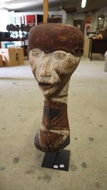 Un masque en bois polychrome - RDC ? - H. 56cm...