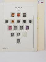 ** REUNION collection sur feuilles Leuchtturm entre 1949 et 1974,...