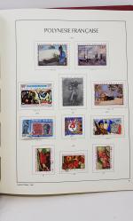 1 album rouge Leuchtturm POLYNESIE collection entre 1958 et 1999,...