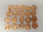 20 pièces de 20 Francs - or - Suisse