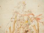 Ecole de Fontainebleau vers 1600 "Etude d'homme en costume".
Dessin
Dim. 18,5...