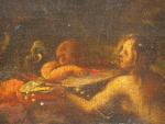 Ecole XVIIIème "Scène mythologique".
Huile sur toile
Dim. 43 x 69,5 cm...
