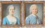 Ecole francaise début XIXème "Paire de portraits"
Pastels
Dim. 46 x 40...