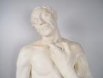 J. H. CARRIERE.
"Adam"
Sculpture monumentale en platre.
(Accidents et restaurations). 
H. 227...