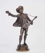 Auguste MOREAU
"Figaro".
Sujet en bronze à patine brune. Signé.
H. 29,5 cm.