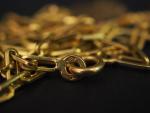 Collier en or, maillon rectangulaire et pendentif africain en forme...